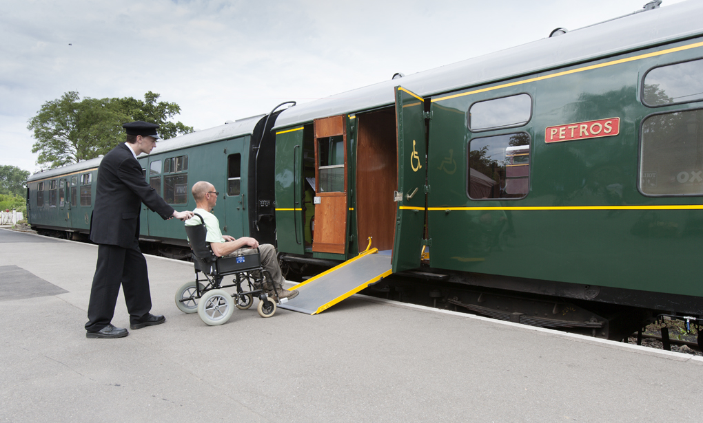 wheelchair user entering carriage