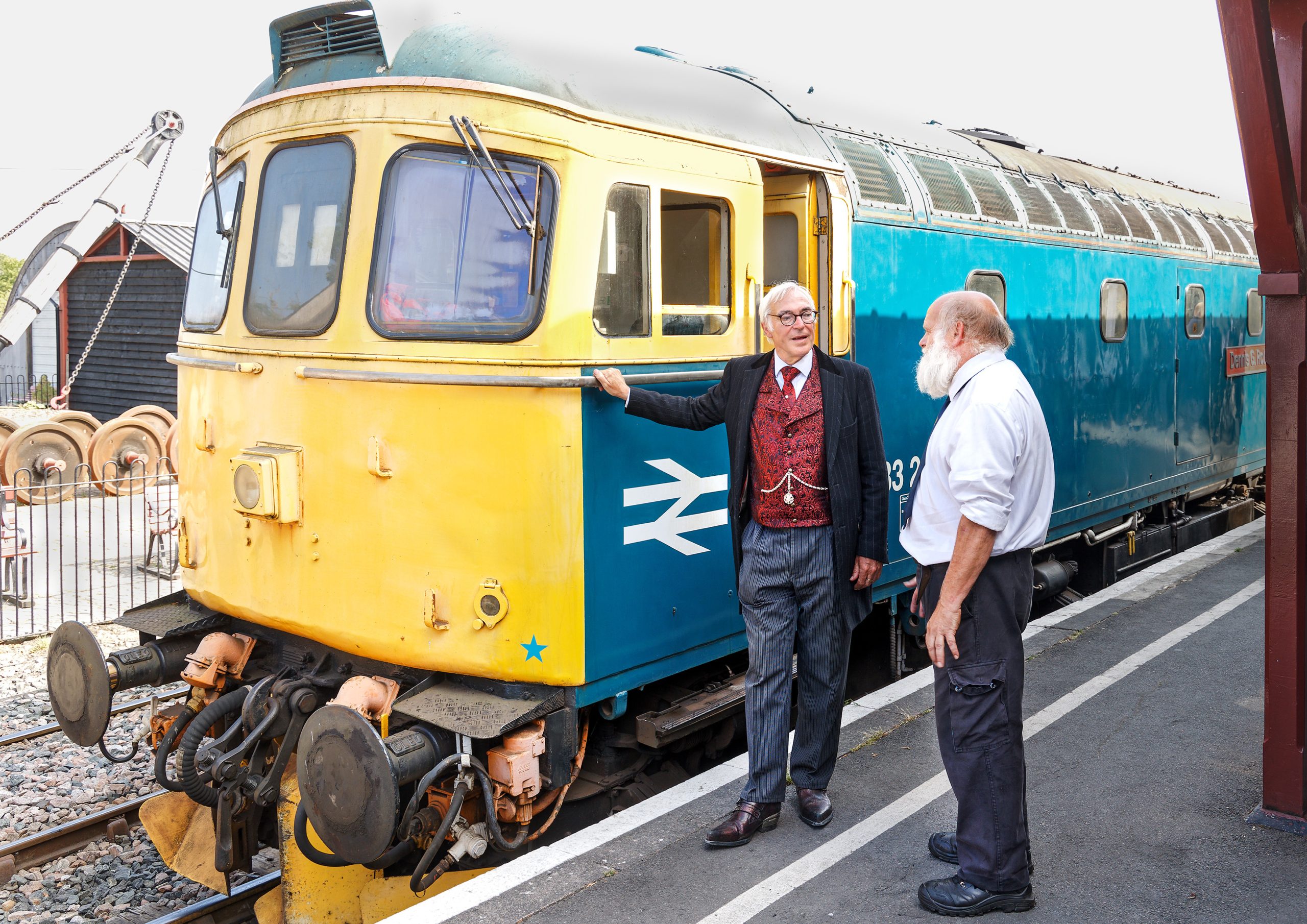 HiRes A4 KESR GM Robin Coombes class 33 Tenterden Station 15082022 AJC24516_DxOa